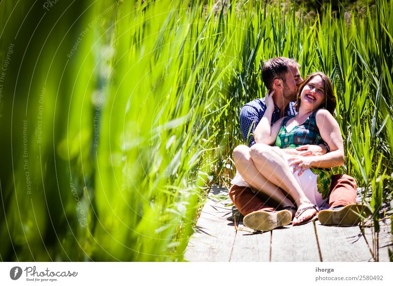 happy lovers on Holiday in the alps mountains Lifestyle Happy Beautiful Relaxation Vacation & Travel Adventure Summer Mountain Woman Adults Man Couple 2