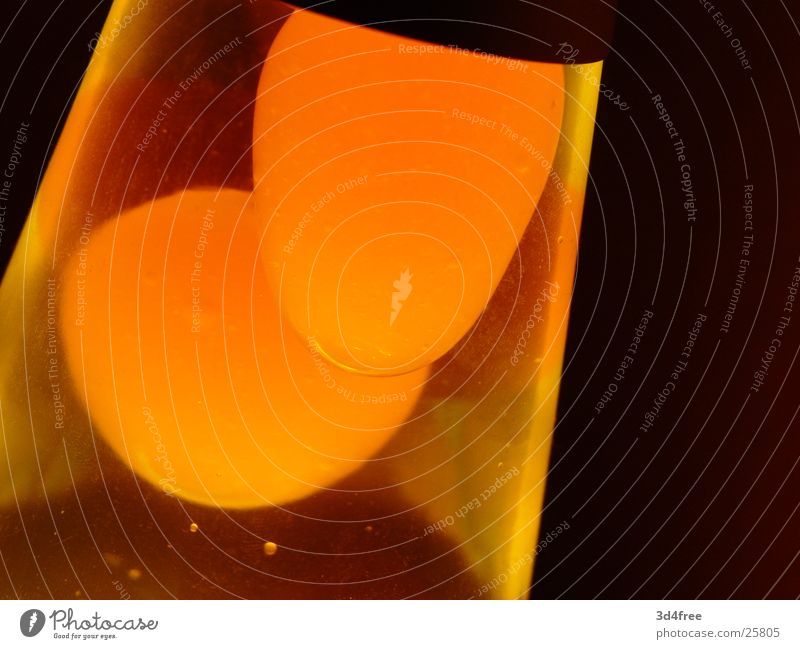 Lava Lamp II Lava lamp Light Yellow Wax Physics Sixties Orange Warmth Macro (Extreme close-up)