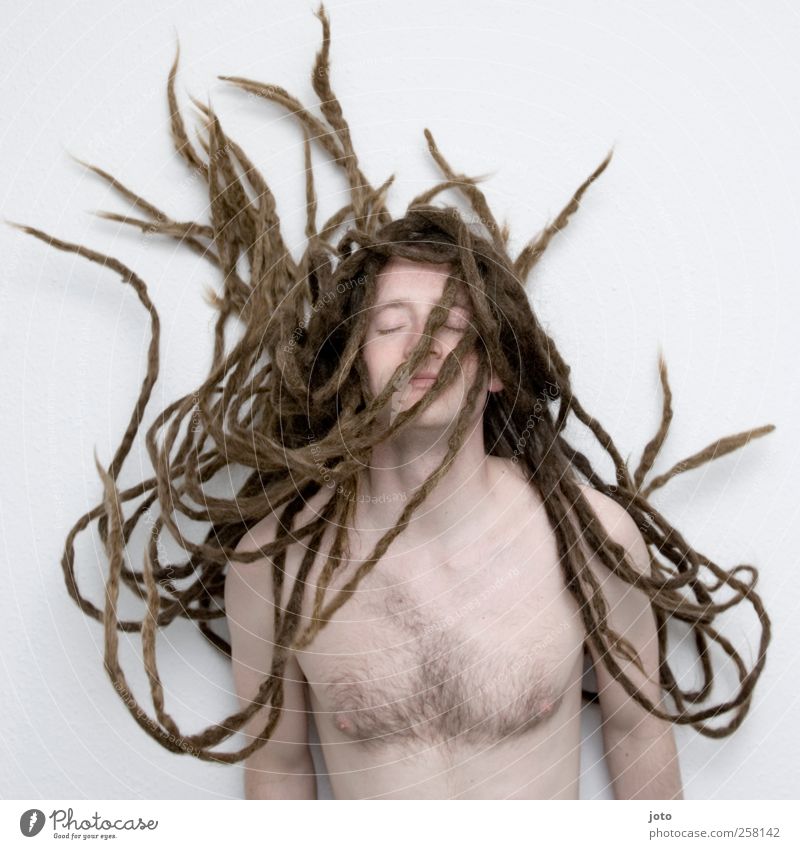 Medusa Masculine Young man Youth (Young adults) Hair and hairstyles Long-haired Dreadlocks Growth Esthetic Infinity Hip & trendy Uniqueness Rebellious Might