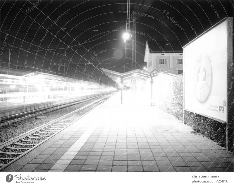 railway station Night Railroad Light Long exposure Transport Shadow Lighting