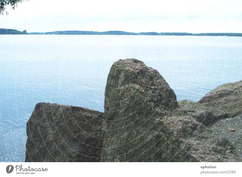 bank Lake Coast Stone Water