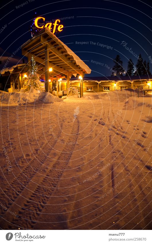 Ice Cold Winter Cafe in Finnland (Äkäslompolo) Environment Nature Snow Park House (Residential Structure) To enjoy Hang Vacation & Travel Warm-heartedness