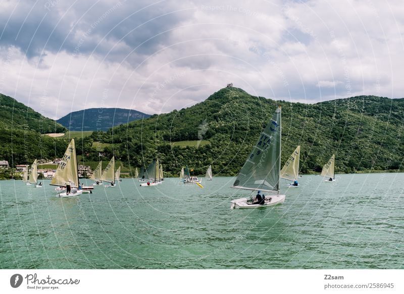 Regatta | Sailing ships | Lake Kaltern Leisure and hobbies Vacation & Travel Trip Freedom Summer vacation Aquatics Nature Landscape Clouds Storm clouds