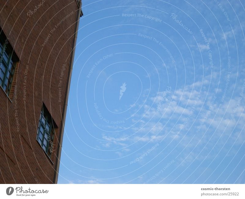 The corner Building Clouds Window Brick Duisburg Industry Corner Sky Blue