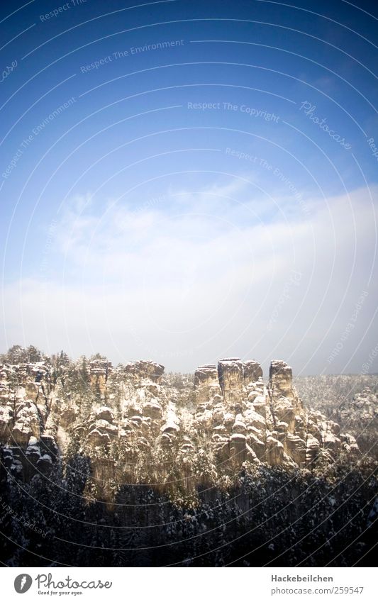 marrow rothko Nature Landscape Sky Clouds Winter Snow Rock Mountain Dresden Tourist Attraction Stone Sand Happy Power Wisdom Environment Blue sky