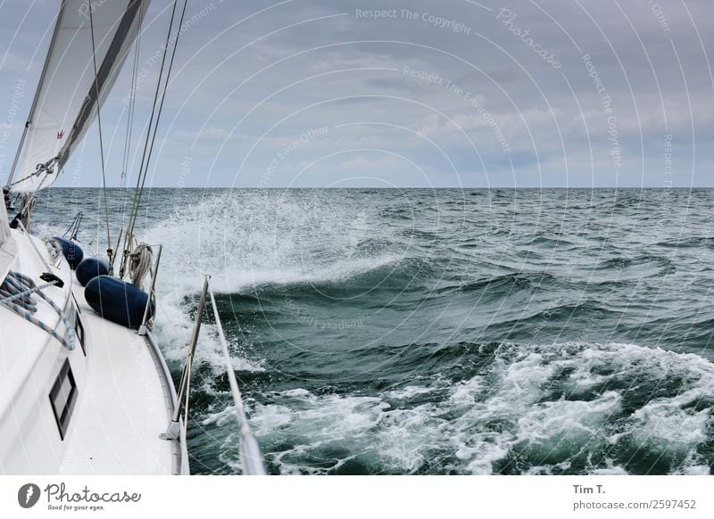 sail Sports Sailing Environment Nature Water Sky Waves Baltic Sea Ocean Adventure Vacation & Travel Time Attachment 2015 Sailing ship Colour photo Exterior shot