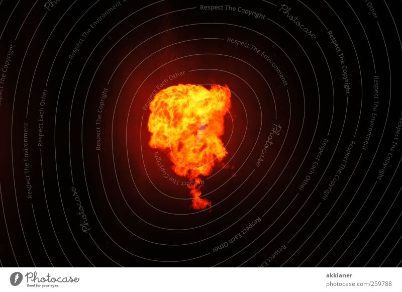 fireball Hot Bright Fire Firestorm Colour photo Exterior shot Deserted Copy Space left Copy Space right Copy Space top Copy Space bottom Neutral Background