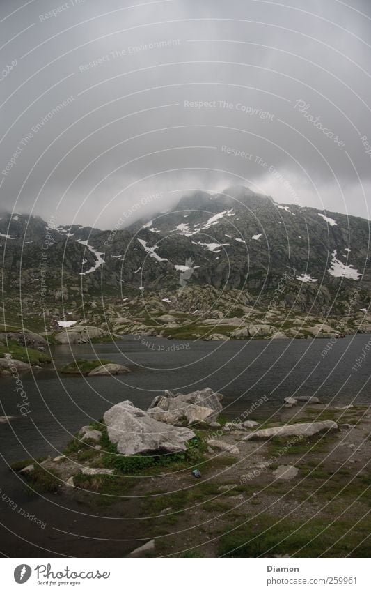 under the clouds Environment Nature Landscape Elements Earth Sky Clouds Summer Climate Weather Fog Rain Thunder and lightning Rock Alps Mountain Peak Adventure