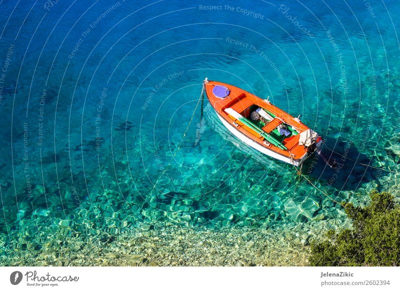 Boat on crystal clear water Exotic Beautiful Vacation & Travel Tourism Trip Summer Sun Beach Ocean Island Wallpaper Nature Landscape Water Sky Beautiful weather