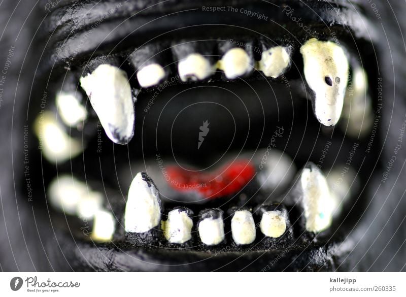 caries and bacteria Wild animal 1 Animal Creepy Threat Evil Aggression Teeth Bite Attack Aggressive To feed Tongue Monster Ogre Gorilla Set of teeth Monkeys Dog