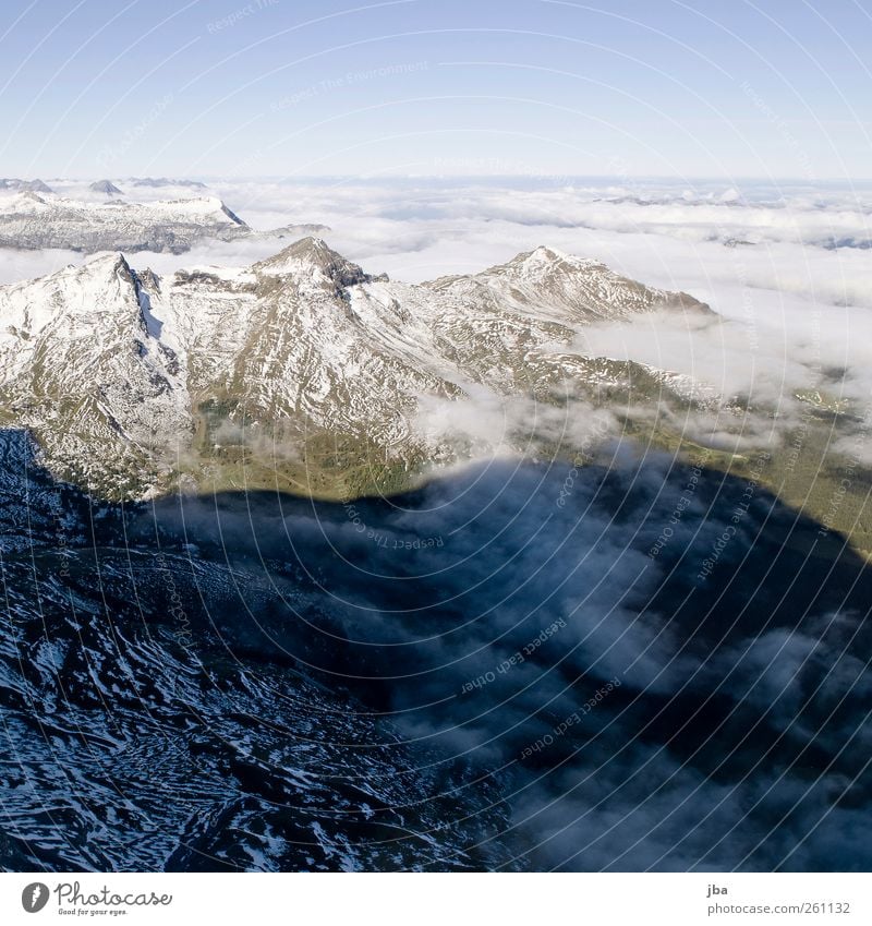 View from the north wall Life Calm Tourism Trip Expedition Summer Snow Mountain Climbing Mountaineering Nature Landscape Earth Air Sky Clouds Autumn