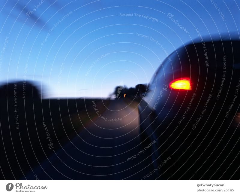 dynamism 147 Dark Twilight Horizon Speed Black Long exposure Light Stern Beautiful Tree Transport Car alfa romeo Evening Street Movement Italy Sky