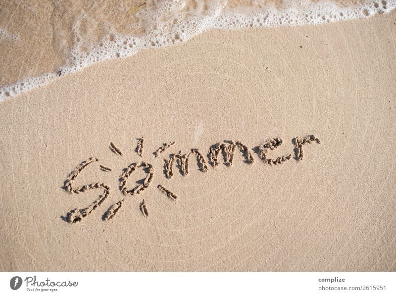 ...and it was summer! Well-being Calm Vacation & Travel Tourism Summer Summer vacation Sun Sunbathing Beach Ocean Waves Coast Sign Characters Swimming & Bathing