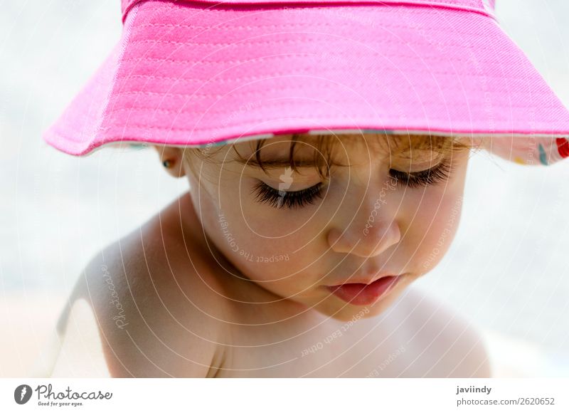 Close-up potrait of adorable little girl outdoors Lifestyle Joy Happy Beautiful Face Summer Sun Child Human being Feminine Baby Girl Woman Adults Infancy Head 1