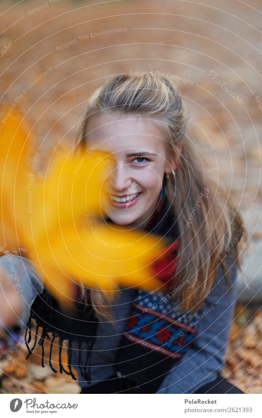 #A# Autumn smile Human being Feminine 1 Art Esthetic Autumnal Autumn leaves Autumnal colours Early fall Automn wood Autumnal weather Autumnal landscape