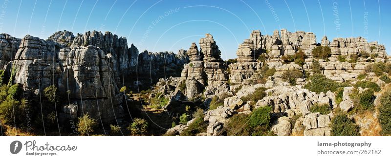 El Torcal [XVII] Tourism Adventure Mountain Environment Nature Landscape Elements Cloudless sky Rock Limestone Rock formation Ledge Erosion karst National Park