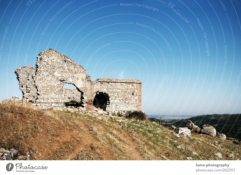 La ruina [XXIII] Trip Nature Landscape Hill Rock Antequera Andalucia Spain House (Residential Structure) Ruin Manmade structures Building Old Gray Decline Past