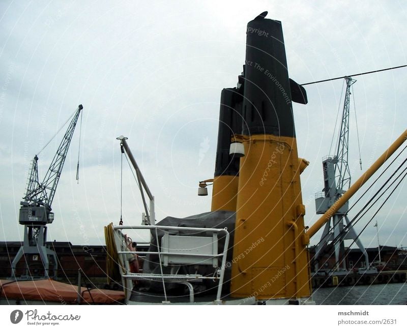 port_view Watercraft Crane Lübeck Things Harbour Sky