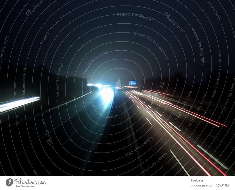 night roller coaster Night sky Transport Traffic infrastructure Rush hour Road traffic Motoring Street Highway Bridge Driving Dark Speed Town Blue Red Black