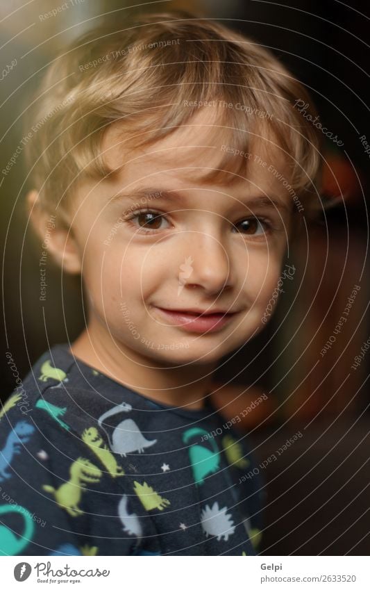 Portrait of a funny child at home Joy Happy Beautiful Face Playing Child Baby Boy (child) Infancy Blonde Smiling Laughter Happiness Small Funny Cute White