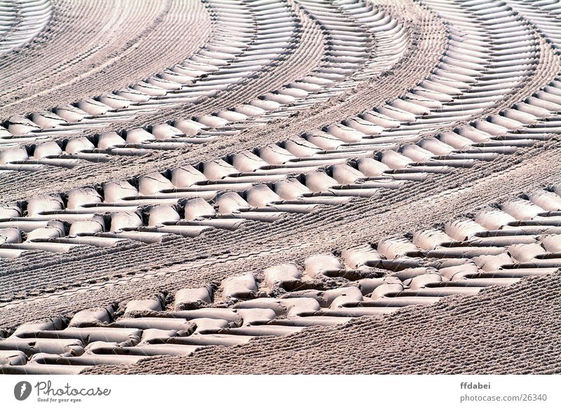 tracks Drought Vehicle France Sand Tracks Curve Detail Perspective Tractor track