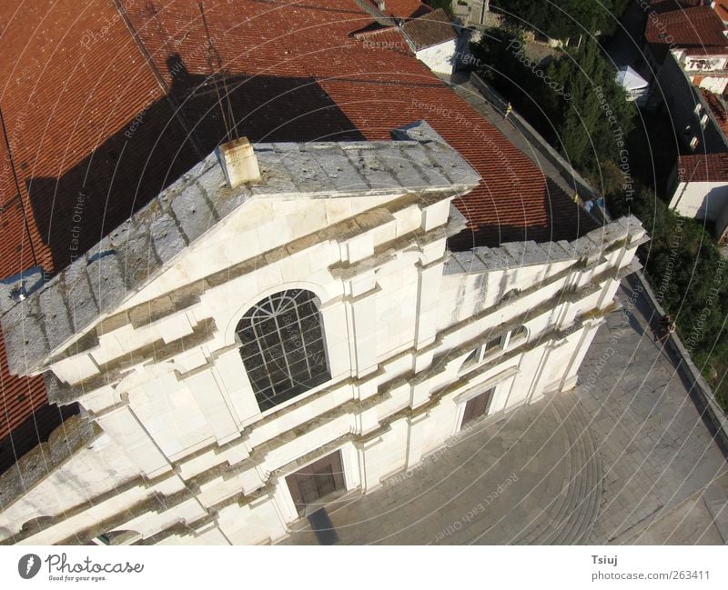 Church very close Vacation & Travel Summer Building Facade Belief Religion and faith Aerial photograph House of worship Christian cross Portal Colour photo