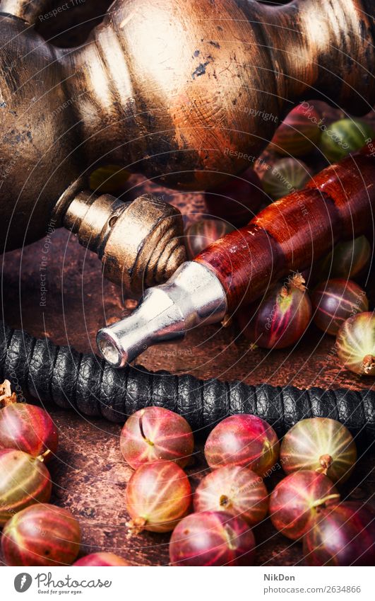 Stylish oriental shisha with gooseberry hookah tobacco kalian smoke east relaxation fruit arabic mouthpiece pipe style turkish smoke shisha hookah lounge