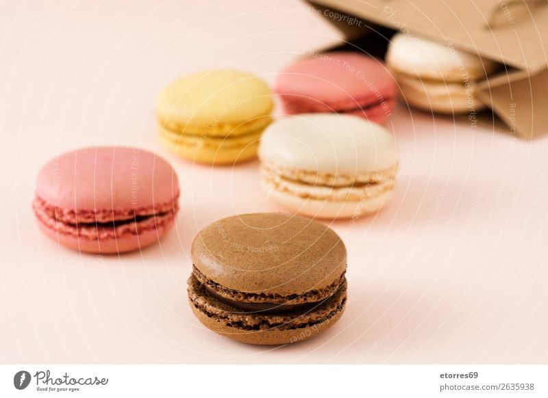 Colorful macarons Macaron Strawberry Lemon Dessert Coffee Yellow Chocolate Confectionary Raspberry Tradition Candy cut out cookies Tasty Baking French Cooking