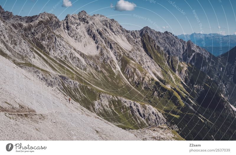 Zamer Loch | Lechtaler Alps | E5 Adventure Hiking Human being Environment Nature Landscape Summer Beautiful weather Mountain Gigantic Tall Blue Green Loneliness