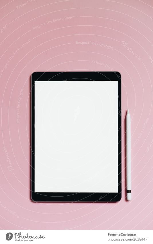 Tablet on pink background Lifestyle Style Technology Entertainment electronics Advancement Future Communicate Design Symmetry Structures and shapes Modern Pink