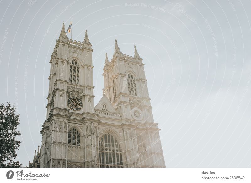 Westminster abbey with sunrays Vacation & Travel Tourism City trip Architecture Culture London Westminster Abbey England Europe Building Facade Landmark Bright