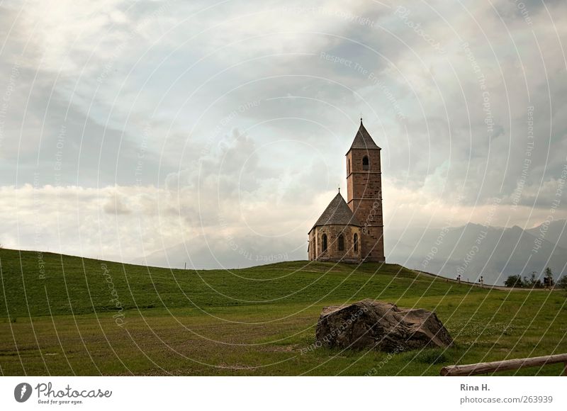 Little church on hill II (St. Kathrein) Nature Landscape Sky Clouds Summer Hill Mountain Hafling South Tyrol Church Tourist Attraction Landmark Old Belief