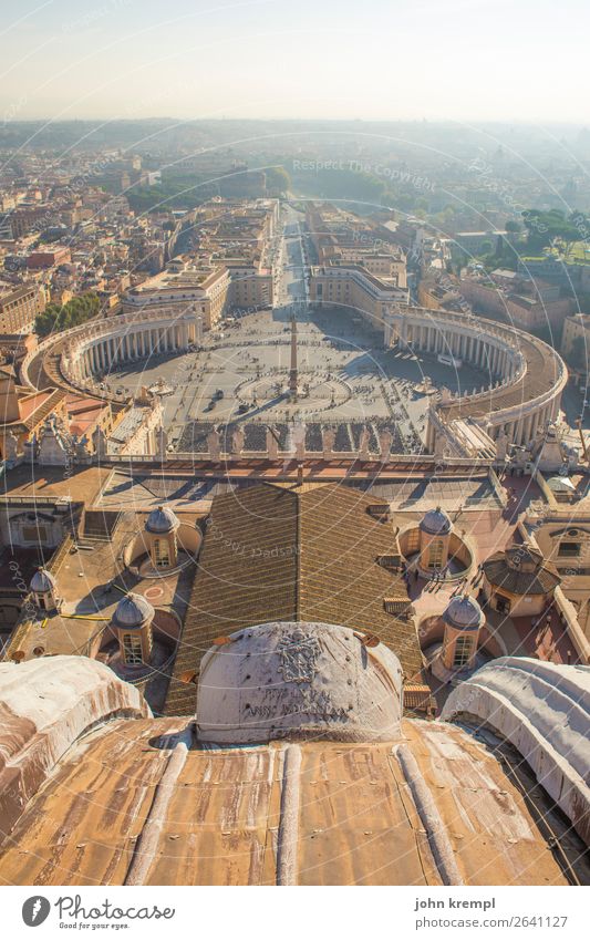 Rome III - Petras Square Vatican Italy Dome Obelisk Domed roof Tourist Attraction St. Peter's Cathedral Peter's square Warmth Joie de vivre (Vitality) Goodness