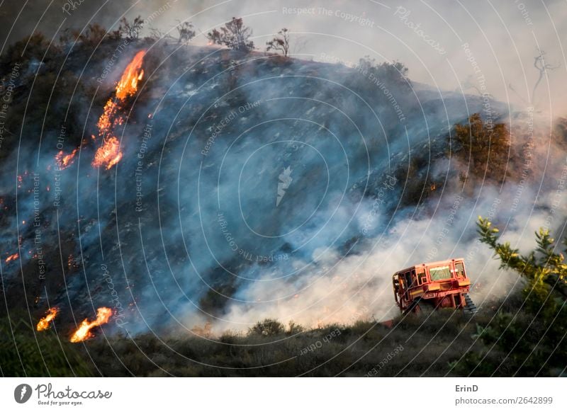 Bulldozer Works Burning Hillside During Brushfire Beautiful Environment Landscape Cool (slang) Uniqueness Brave Fear Colour Destruction brush wildfire Woolsey