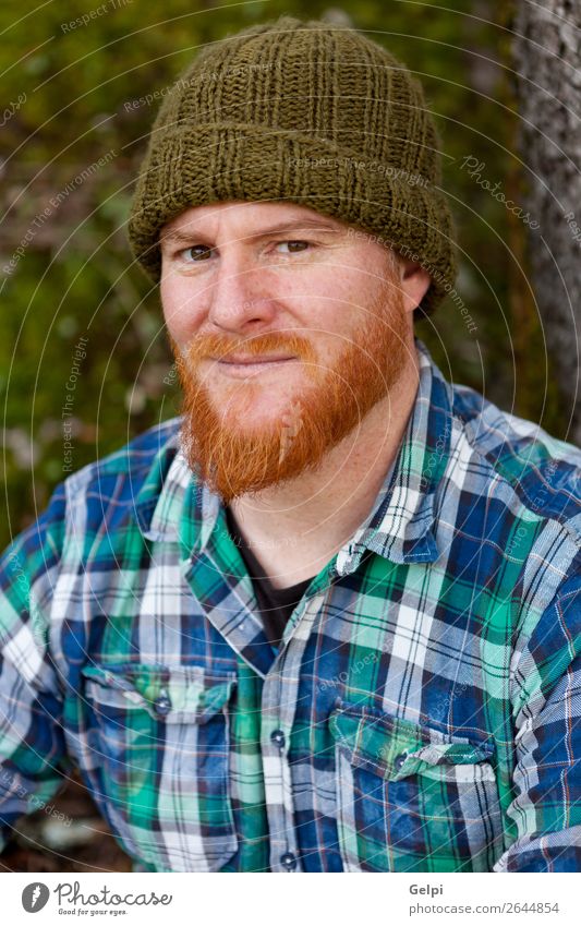 Portrait of red haired man looking at camera Style Hair and hairstyles Human being Man Adults Nature Forest Red-haired Moustache Beard Think Stand Cool (slang)