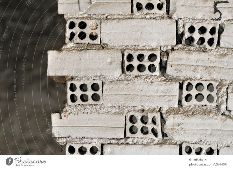 white brick wall Ruin Building Architecture Wall (barrier) Wall (building) Concrete Brick Old Dirty White Decline abandoned Brick wall interior Derelict Grunge