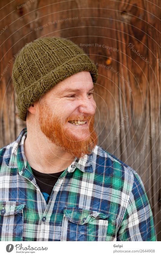 Portrait of a hipster guy putting silly face Happy Hair and hairstyles Face Human being Boy (child) Man Adults Red-haired Beard Smiling Laughter Exceptional