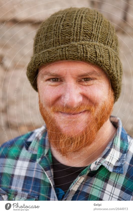 Portrait of a hipster guy putting silly face Happy Hair and hairstyles Face Human being Boy (child) Man Adults Red-haired Beard Smiling Laughter Exceptional