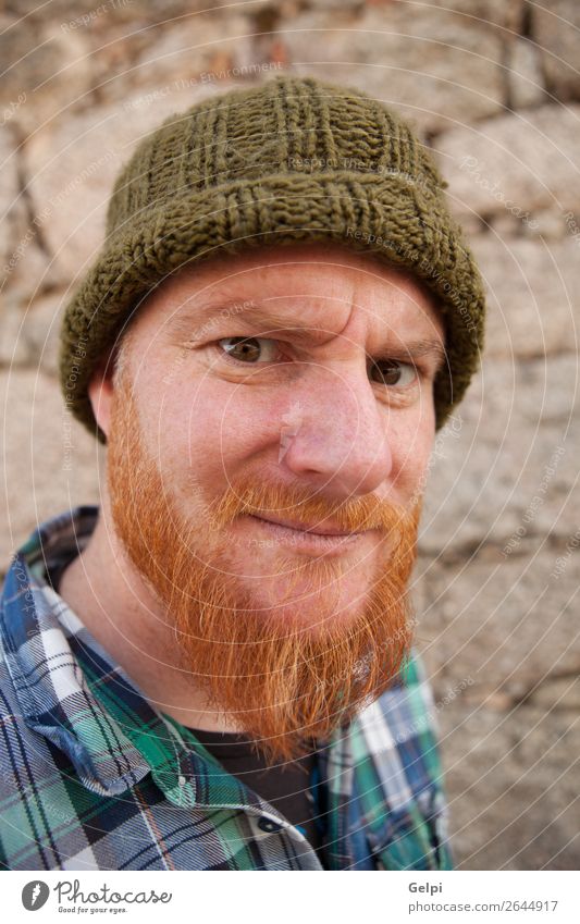 Portrait of a hipster guy putting silly face Hair and hairstyles Face Human being Boy (child) Man Adults Red-haired Beard Exceptional Modern Cute Crazy Anger