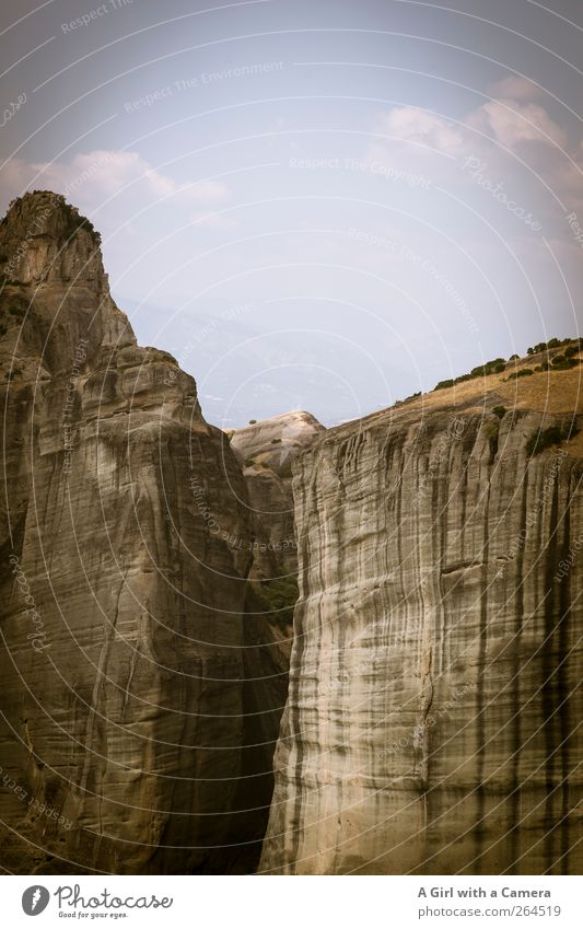 massive Environment Nature Landscape Elements Earth Sky Clouds Summer Beautiful weather Hill Rock Mountain Old Authentic Exceptional Famousness Gigantic Large