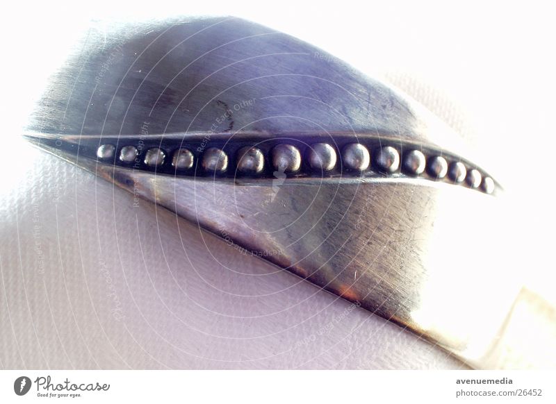 solid silver White Napkin Feasts & Celebrations Macro (Extreme close-up) Close-up Silver Metal Bright Circle