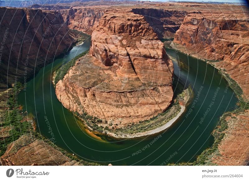 detour Vacation & Travel Landscape Rock Canyon River Exceptional Famousness Brown Green Enthusiasm Surprise Wanderlust Fear of heights Respect Adventure Freedom