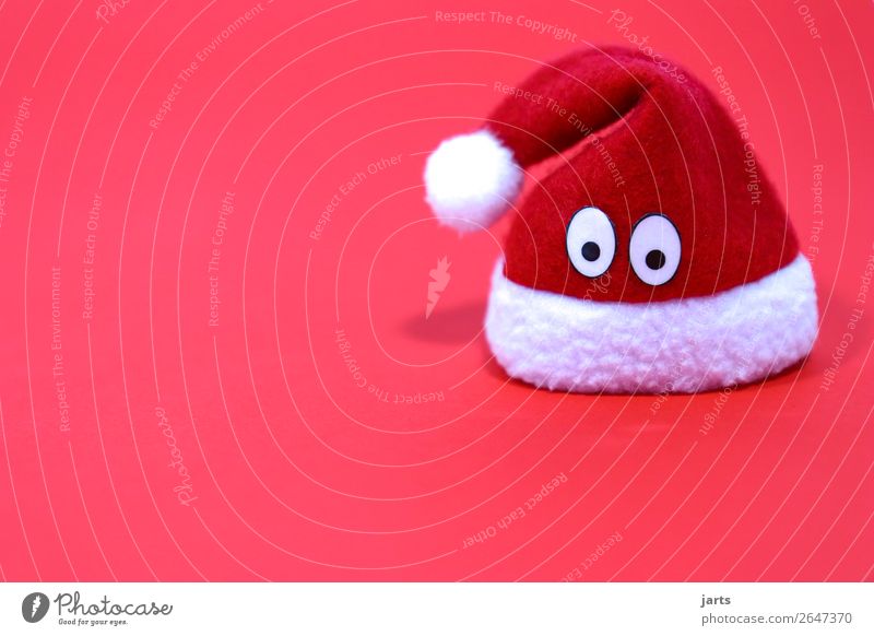 müttzi Cap Cute Meditative Santa Claus hat Christmas & Advent Christmas decoration Eyes Colour photo Studio shot Close-up Deserted Copy Space left