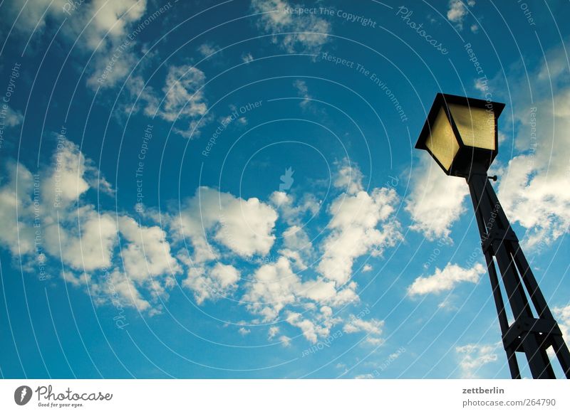 Lantern without moon and stars Old town Architecture Joy Happiness Contentment Self-confident Safety (feeling of) Street lighting Heaven Clouds Colour photo