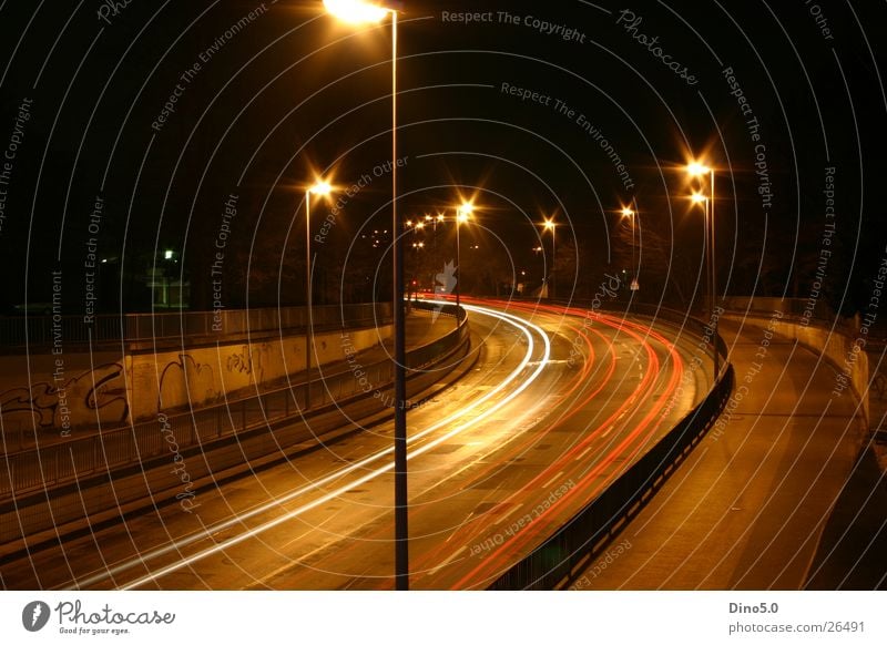 Nightshot No.2 Lamp Light Lantern White Long exposure Street Graffiti Curve Handrail