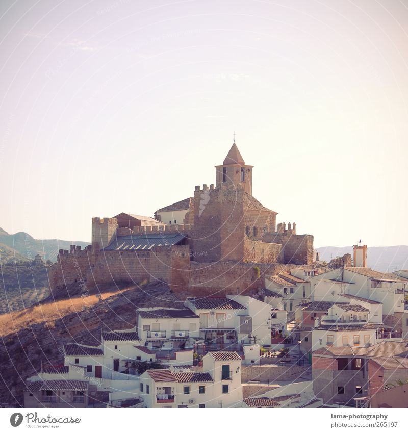 Castillo de Hisn-Ashar [XXXV] Tourism Sightseeing Iznajar Iznájar Cordoba Andalucia Spain Village Small Town Old town House (Residential Structure) Church