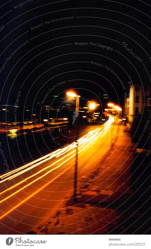 The way to happiness Frankfurt Long exposure Yellow Lantern Street Car