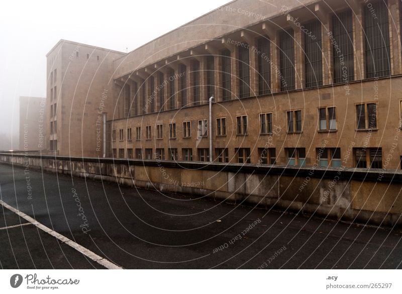 temple courtyard Berlin Germany Europe Town Industrial plant Factory Airport Building Architecture Wall (barrier) Wall (building) Facade Tempelhof Old Esthetic