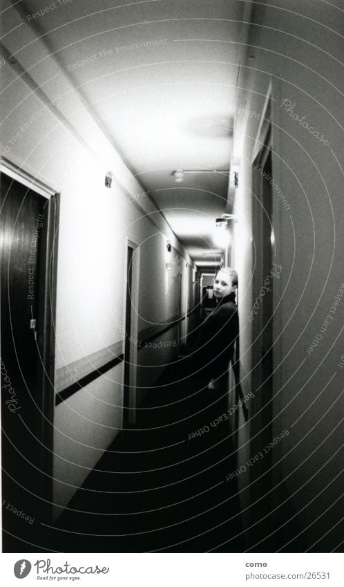 london hotel 4th floor Hotel Hallway Woman Light Room British Corridor