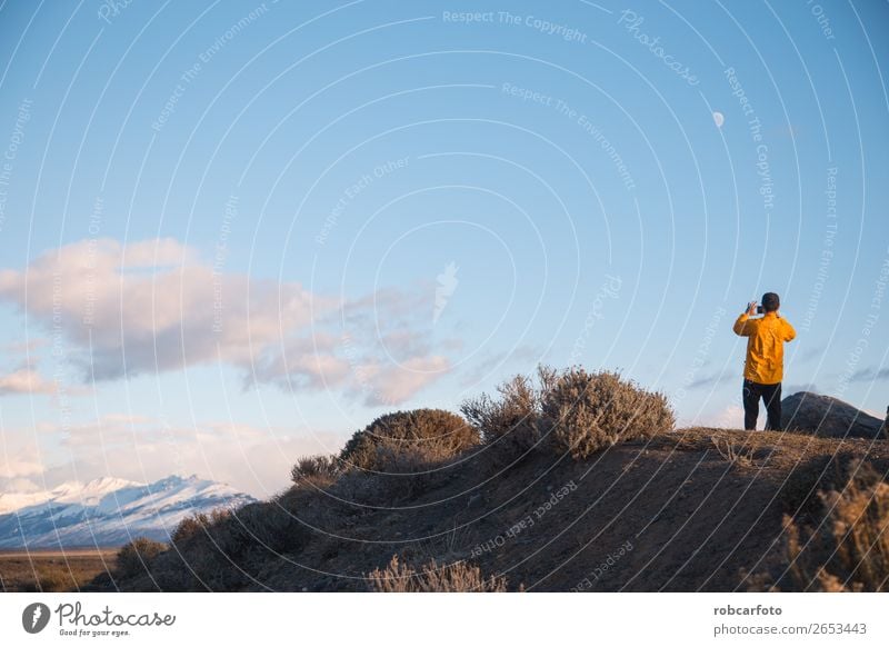 argentinian patagonia calafate Vacation & Travel Tourism Human being Man Adults Culture Nature Landscape Sky Autumn Tree Park Horse Herd Wild Blue Green White